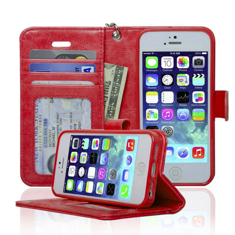 Leather Folio Wallet Case for iPhone 5 / 5S Leather Folio Wallet Case for iPhone 5 / 5S